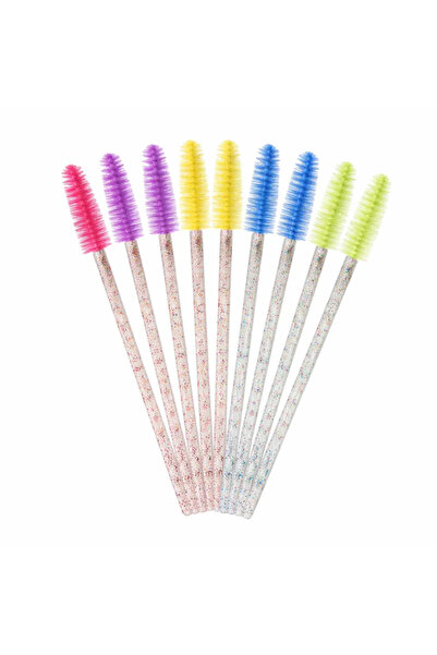 Barhat 10 Sets of multicolor mascara brushes with glitter - 500 pieces
