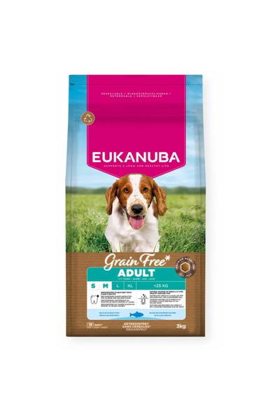 Eukanuba Hrana uscata pentru caini Adult Small si Mediu Grain Free cu peste o...