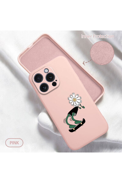 Hontinga غطاء هاتف من السيليكون الناعم متوافق مع iPhone 15 Pro، يحتوي على مخم...