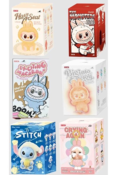 Empressco Mükemmel 6’lı karışık set Stitch,cola labubu,Crybaby,hevaseat,macar...