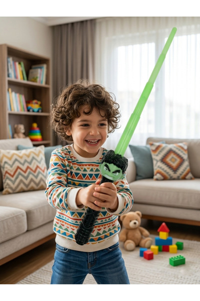 Tıfıl Toys Yeşil Dev Kahramını Temalı Işıklı Sesli Sensörlü Oyuncak Silahı