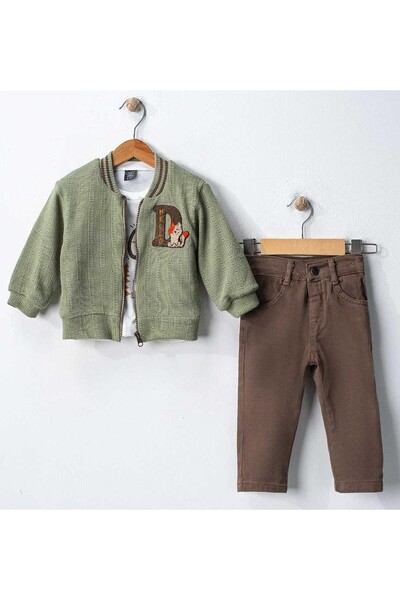 Bluefeet Cnz Green Knitwear College Baby Boy Suit