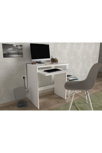 Vivense Dorpek Gilda Bilgisayar Pc Çalışma Laptop Masası, Beyaz