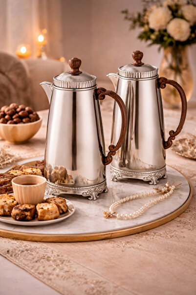 ALSAIF طقم ترامس جديل الفاخرة من السيف – تصميم ستانلس ستيل أنيق بمقبض خشبي | ...