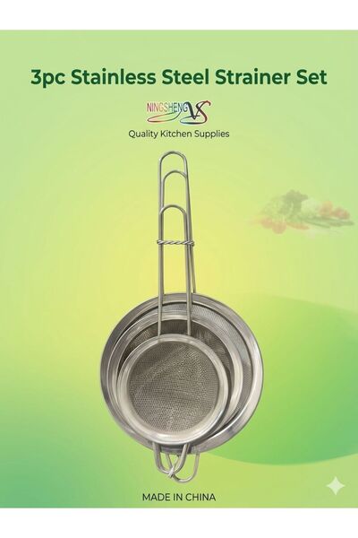 enerco Stainless steel time strainer, 3 pieces