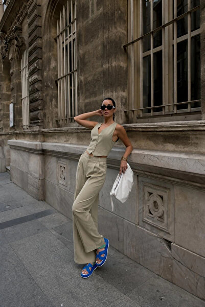 Eka Women's Mink Vest Pant Suit 0999-10042