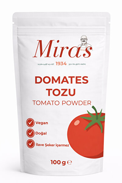 Miras 1934 Domates Tozu Katkısız 100g | Çorba, Sos ve Yemekler İçin Yoğun Dom...