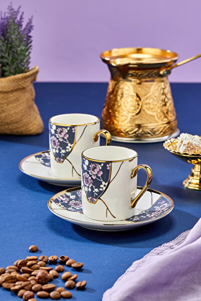 Cooker طقم فناجين قهوة من البورسلين لشخصين 90 مل من لافينيا CKR3862