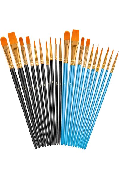 Arabest round pointed head facial painting miniature craft watercolor brush,s...