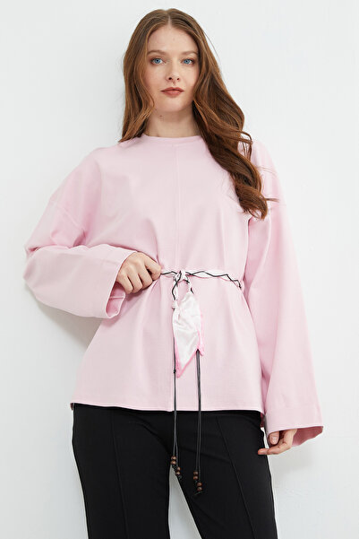 Fulla Moda curea li cu fantă Tunica cu maneca larga