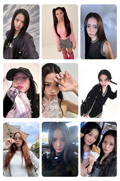 sevimliflower JİSOO BALACKPİNK1 ADET FOTOKART PVC KAPLI 9*6 CM 7 ADET AL 2 AD...