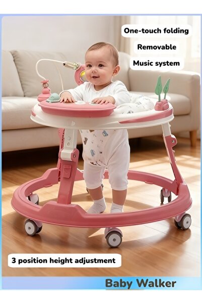 Generic مشاية أطفال، مشاية أطفال قابلة للطي بلمسة واحدة، مشاية أطفال مزودة بص...