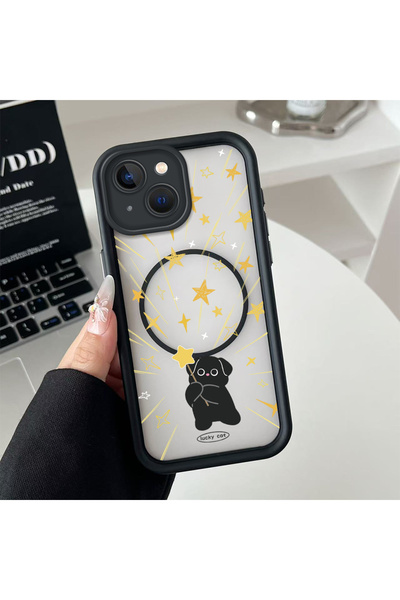 Hontinga حافظة هاتف من السيليكون الشفاف متوافقة مع هاتف iPhone 14 Plus من Mag...