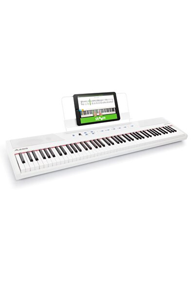 Recital White Dijital Piano Klavye 88 Tuşlu Yeni Başlayanlar İçin Yarı Ağırlıklı Tuşlu, Dahil