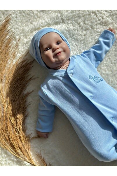 Zuff Baby بدلة وقبعة للأطفال الذكور المبتسرين من نوع ليتل ديناصور مطرز