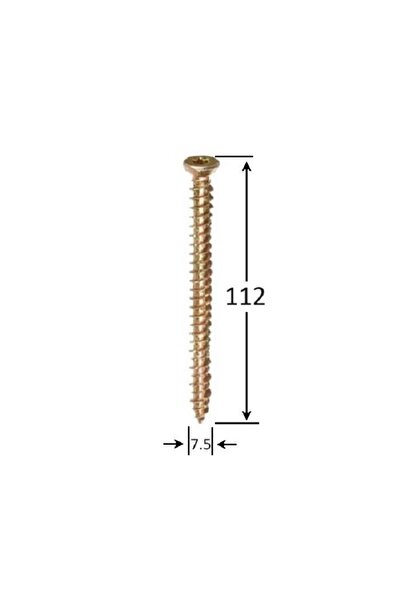 seda Window Mounting Screw 7.5x112 Yellow TX30 - 100pcs/box