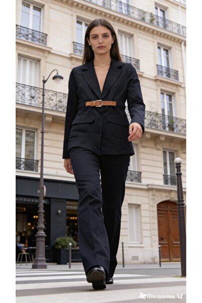 Luq حزام سترة بليزر