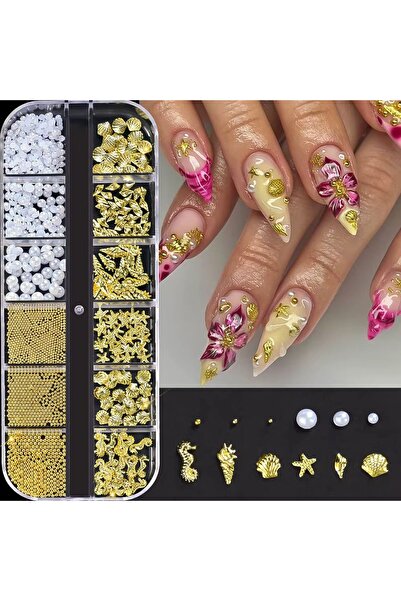 delis Декорации за нокти „Маркиза“, RHINE17, Златен