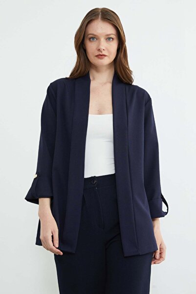 Fulla Moda Shawl Collar Blazer Jacket with Layered Sleeves