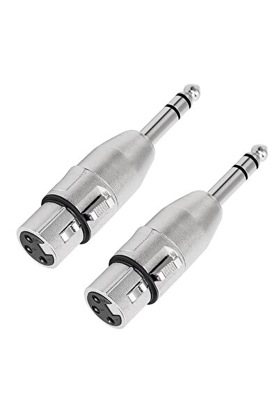 Choice3 مجموعة محولات أنثى إلى XLR مقاس 1/4 بوصة (قطعتان) - ستيريو 6.5 مم، ذك...