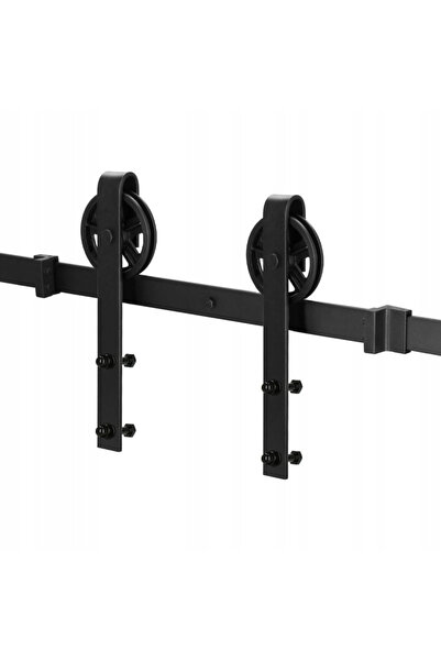 SERSIMO Sistem de ușă glisantă pentru hambar, șină metalică 183, 2 role, mont...