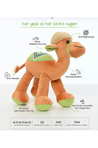 Empressco Sevimli Deve Peluş Oyuncak Hediyelik Oyuncak Uyku Arkadaşı 20 cm