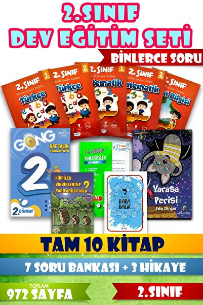 Harika Kitap 2. Sınıf Dev Eğitim Seti 10 Kitap 972 Sayfa – Binlerce Soru, Sor...
