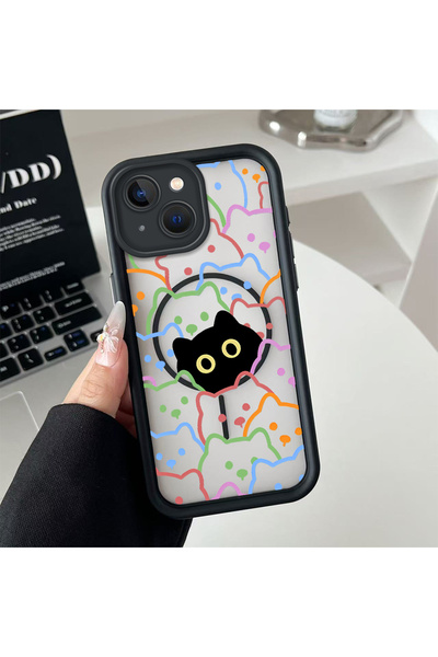 Hontinga حافظة هاتف من السيليكون الشفاف متوافقة مع هاتف iPhone 14 Plus من Mag...