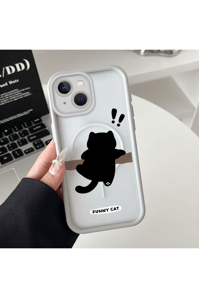 Hontinga حافظة هاتف من السيليكون الشفاف بنمط القطط متوافقة مع هاتف iPhone 14 ...