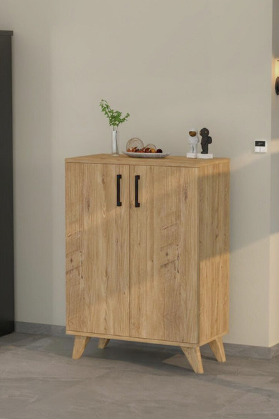 Moonlife Mobilya Olympos Çok Amaçlı 2 Kapaklı Ayakakbılık Dolabı Çam