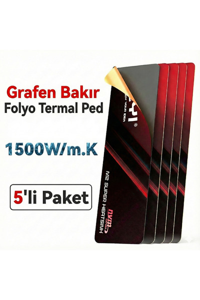 JEYI M.2 2280 SSD M.2 Grafen-Bakır Folyo M.2 Heatsink Termal Ped