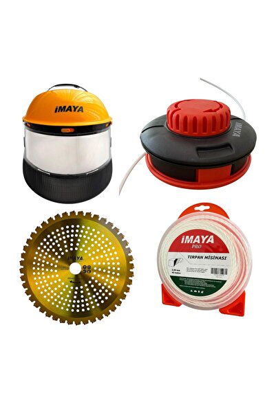 İMAYA Benzinli Tırpan Malzeme Set - Maske/Burgulu Misina/Otomatik Başlık/Japo...