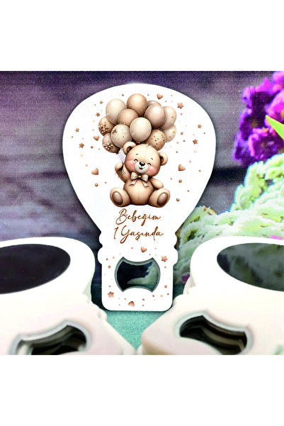LecaTTe ayıcık desenli balon açacak magnet 10 adet