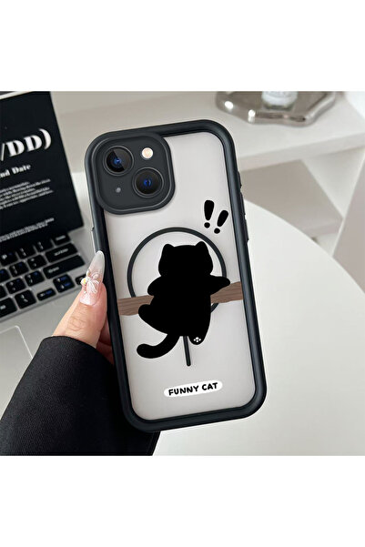 Hontinga حافظة هاتف من السيليكون الشفاف بنمط القطط متوافقة مع هاتف iPhone 14 ...