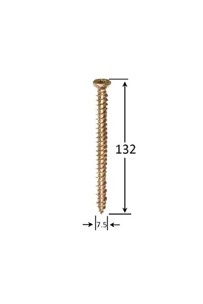 seda Window Mounting Screw 7.5x132 Yellow TX30 - 100pcs/box
