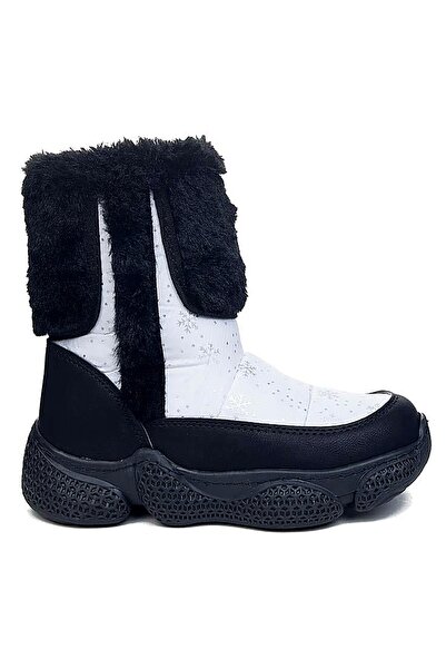 Bluefeet Ltt White Black Zippered Girls' Snow Boots