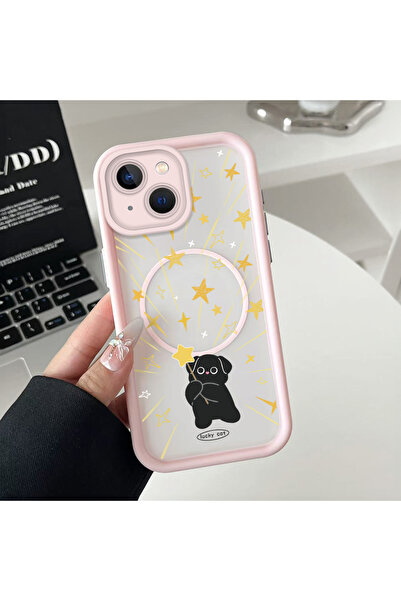 Hontinga حافظة هاتف من السيليكون الشفاف متوافقة مع هاتف iPhone 14 Plus من Mag...