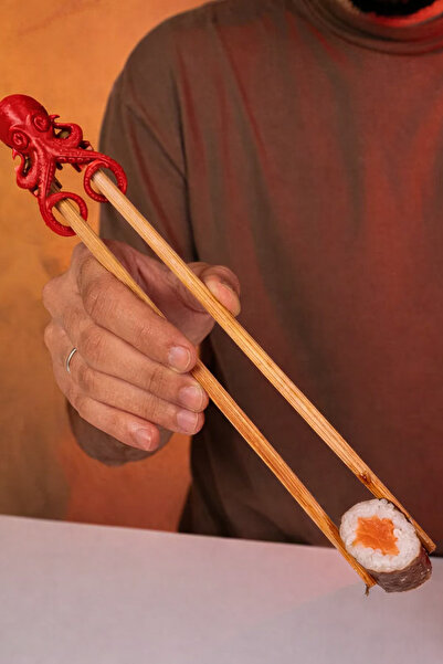 Olivians Coffee Sushi Çubuğu Aparatı 2’li Set – Ahtapot Chopstick Kullanma Ap...
