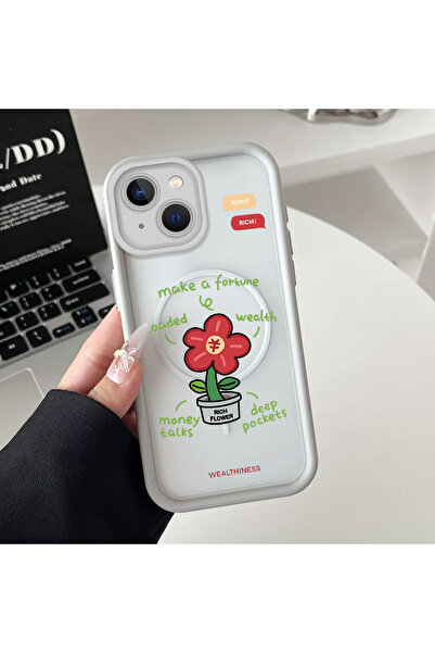 Hontinga حافظة هاتف من السيليكون الشفاف متوافقة مع هاتف iPhone 14 Plus من Mag...