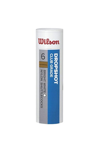 TUX Badminton topu, Dropshot Shuttlecocks, 6'lı paket, beyaz, plastik/doğal mantar, WRT6046WH