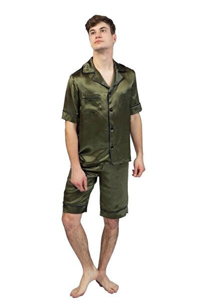 Katerinna Мъжка къса пижама, изработена от 100% естествена черничева коприна ...