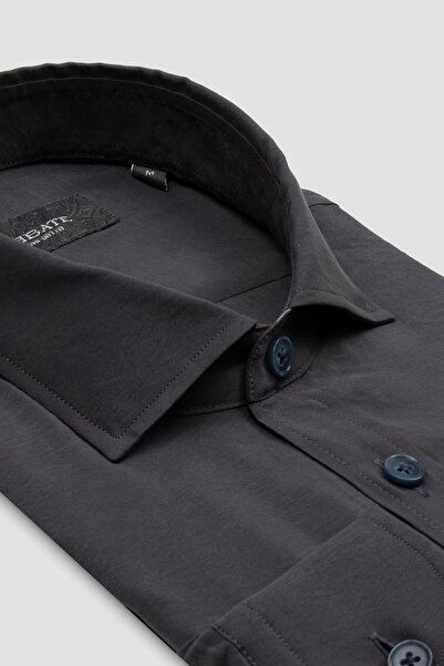 Abbate قميص كومو قماش مودال قماش مودال ذو تصميم مريح وياقة كلاسيكية للرجال من...