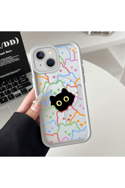 Hontinga حافظة هاتف من السيليكون الشفاف متوافقة مع هاتف iPhone 14 Plus من Mag...