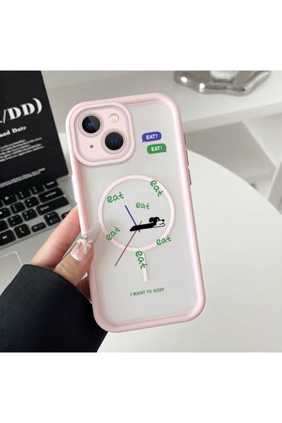 Hontinga iPhone 15 Compatible Transparent Magsafe Wireless Corner Silicone Ph...