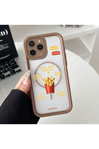 Hontinga iPhone 16 Pro Compatible Transparent Magsafe Wireless Corner Silicon...