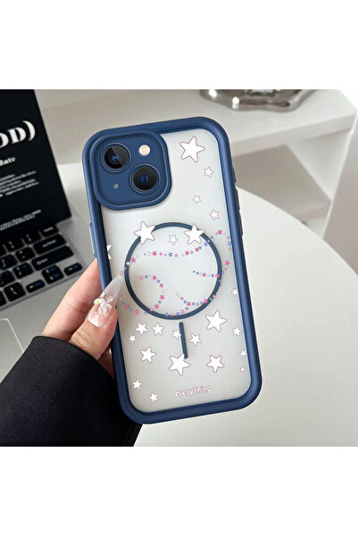 Hontinga حافظة هاتف من السيليكون الشفاف متوافقة مع هاتف iPhone 14 Plus من Mag...