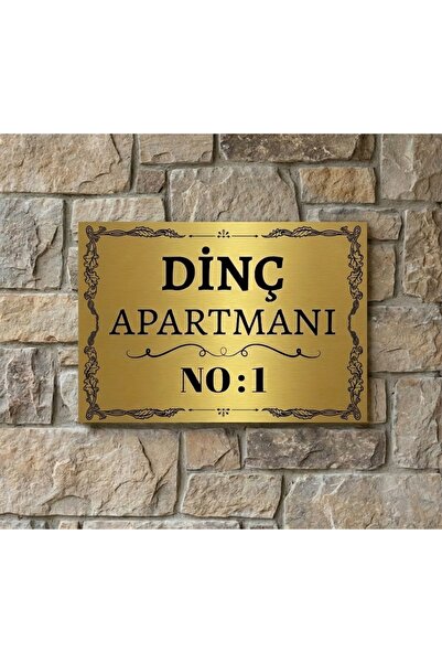 HobiShop Kişiye Özel Metal Kapı Levhası – Apartman Kapı Tabelası 20x30 cm – İ...