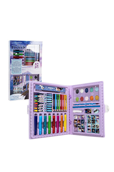 Disney Frozen Set de desen, stil valiză, Frozen Disney, 52 piese, 3 ani, 43 Mov