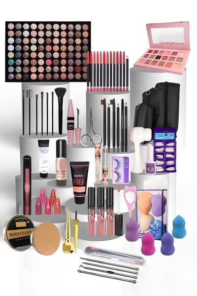 Empressco Şık 62 Parça Gelin Çeyiz Makyaj Seti Beyaz Ten İçin