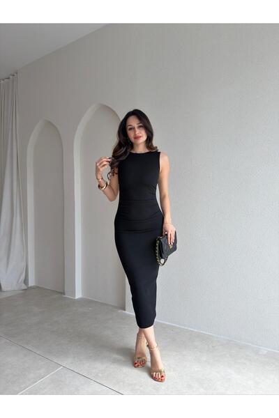 Mooi Butik London Midi Dress 9842 - Black